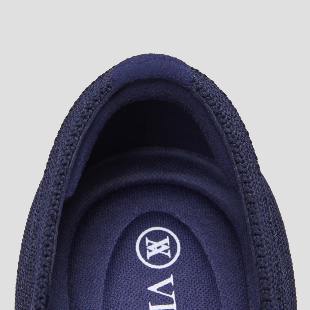 VIVAIA Margot Mary Jane Navy Blue Knit Square Toe Buckle Strap Flats Shoes 11 - Picture 5 of 11